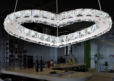 ভীতু ক্রিস্টাল আধুনিক Chandeliers / হালকা হার্ট আকৃতির দুল ল্যাম্প 7500K - 8000K