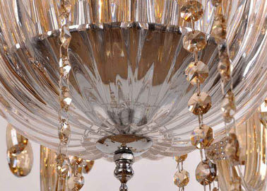 10 হাল্কা Cognac লাক্সারি ক্রিস্টাল ঝাড়বাতি, আধুনিক গ্লাস দুল Chandeliers