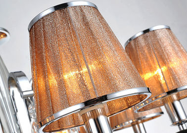 ক্রোম 5 হাল্কা ইন্ডোর লাক্সারি সমসাময়িক Chandeliers হাল্কা / ল্যাম্প তারেক আলোছায়া সঙ্গে