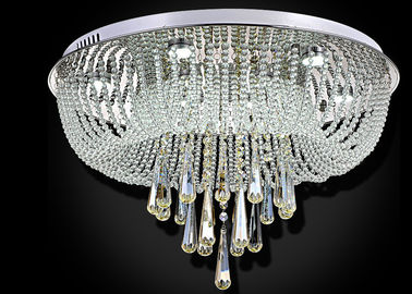 আধুনিক রাউন্ড ক্রিস্টাল সিলিং প্রভা 30W LED ভোজনশালা জন্য / জীবিত Romm অলংকরণ
