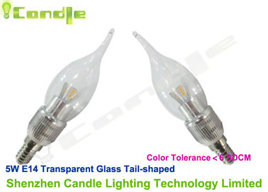 ক্রিস্টাল ঝাড়বাতি LED বাল্ব E14, স্বচ্ছ গ্লাস 5W LED বাতি কন্দ সিই, EMC