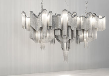 আধুনিক অ্যালুমিনিয়াম হোটেল Chandeliers স্টেইনলেস স্টীল ঝাড়বাতি আলোর