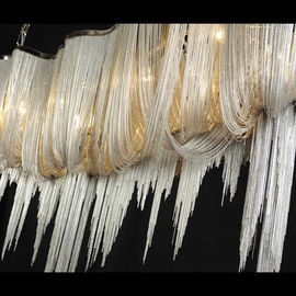 বিল্ডিং প্রকল্পের জন্য হোটেল Chandeliers লং অ্যালুমিনিয়াম হাউস ডিজাইন ঝাড়বাতি