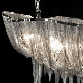 বিল্ডিং প্রকল্পের জন্য হোটেল Chandeliers লং অ্যালুমিনিয়াম হাউস ডিজাইন ঝাড়বাতি
