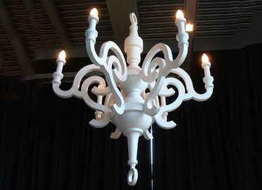 সর্বোচ্চ 40W হোয়াইট হোটেল Chandeliers রজন / কাঠ ঝাড়বাতি রেষ্টুরেন্ট / হোটেল আলংকারিক জন্য