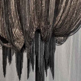 সিলভার সমসাময়িক হোটেল Chandeliers চেইন ঝাড়বাতি আলোর