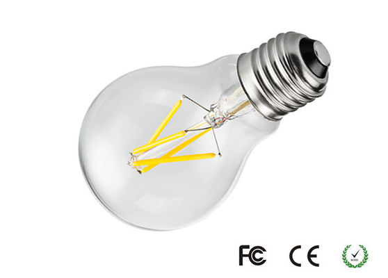 E26 4W A60 3000K প্রাচীন স্টাইল ফিলামেন্ট লাইট বাল্ব Dimmable 60 * 108mm