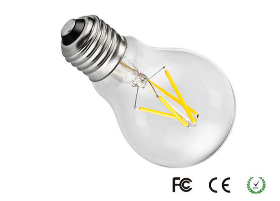 E26 4W A60 3000K প্রাচীন স্টাইল ফিলামেন্ট লাইট বাল্ব Dimmable 60 * 108mm