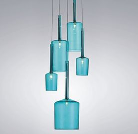 রঙ ফ্যাশন আধুনিক Led Chandeliers, কাচের বোতল দুল ল্যাম্প G9