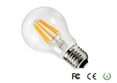 630lm 6W Dimmable নেতৃত্বাধীন ফিলামেন্ট বালব গ্লোব আকৃতির বেডরুম জন্য LED লাইট বাল্ব
