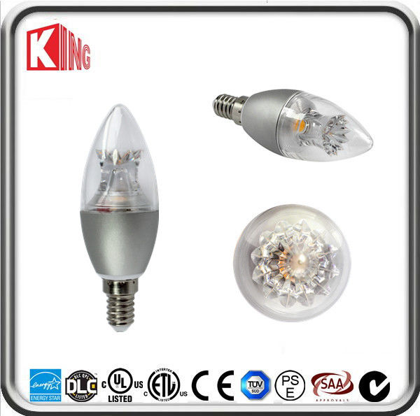 360 ডিগ্রী Dimmable নেতৃত্বাধীন ফিলামেন্ট বাতি কন্দ 5W E14 ঝাড়বাতি জন্য আলংকারিক